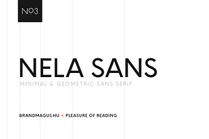 Nela Sans - Minimal & Geometric Sans