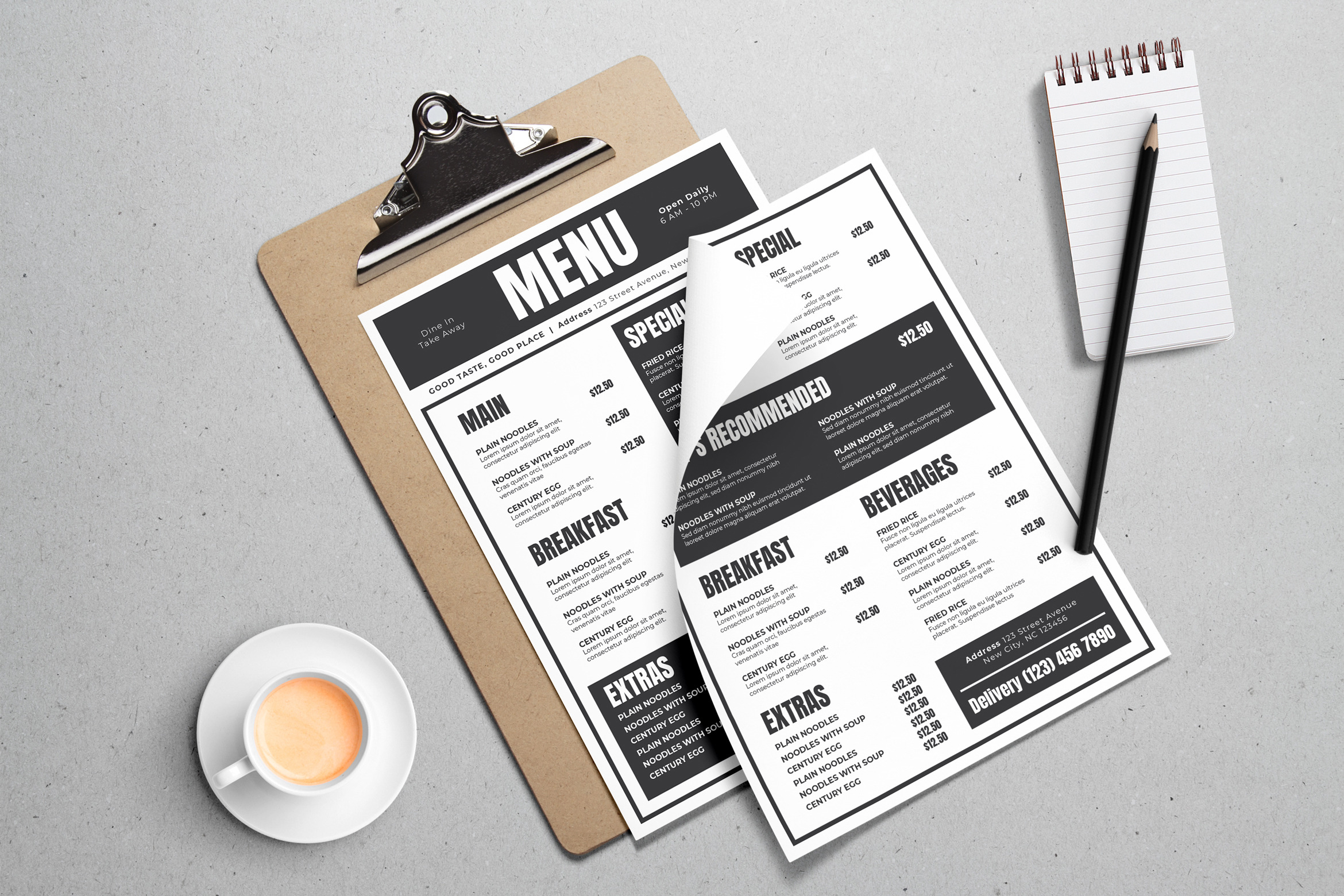 Simple Menu Template Set