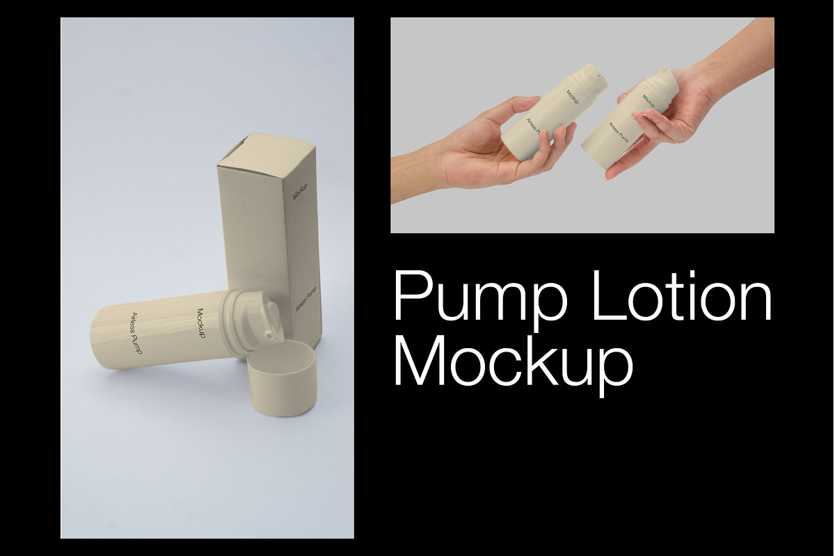Airless Pump Lotion Mockup, a Product Mockup by Mocktopia (Photo 1 of 8)