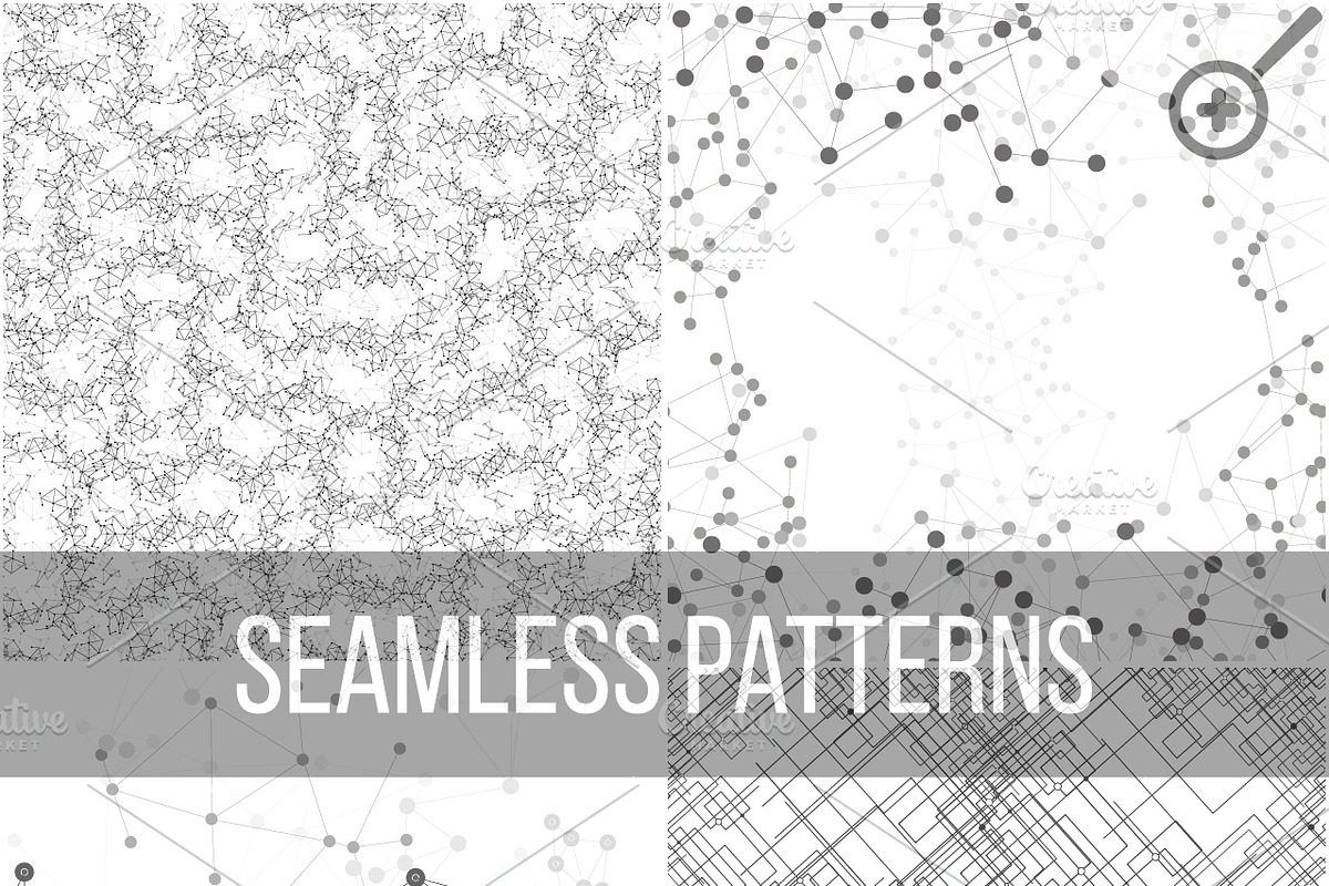 Molecular structure seamless pattern, a Texture Graphic by VectorShop