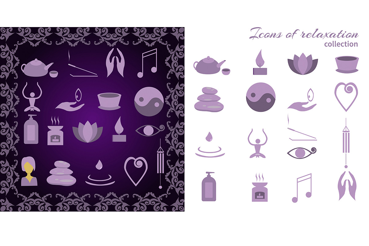 №17 Set of relaxation icons, a Templates & Theme by Rasveta (Photo 2 of 2)
