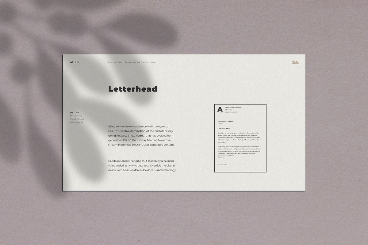 Altair Keynote Brand Guideline, a Presentation Template by SlideStation (Photo 9 of 18)