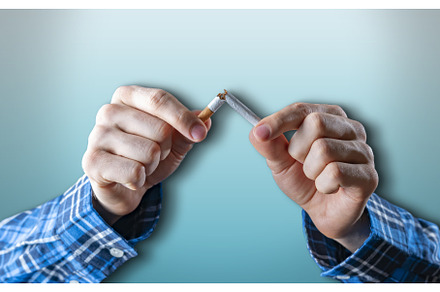 the tobacco addiction concept, quit