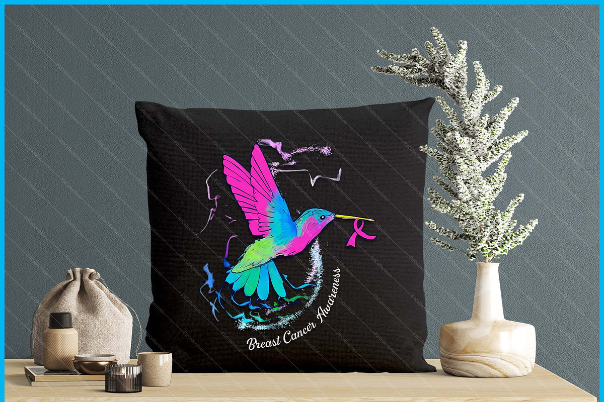 Hummingbird Ribbon Breast Cancer, a Graphic by Creativeusart (Photo 3 of 4)