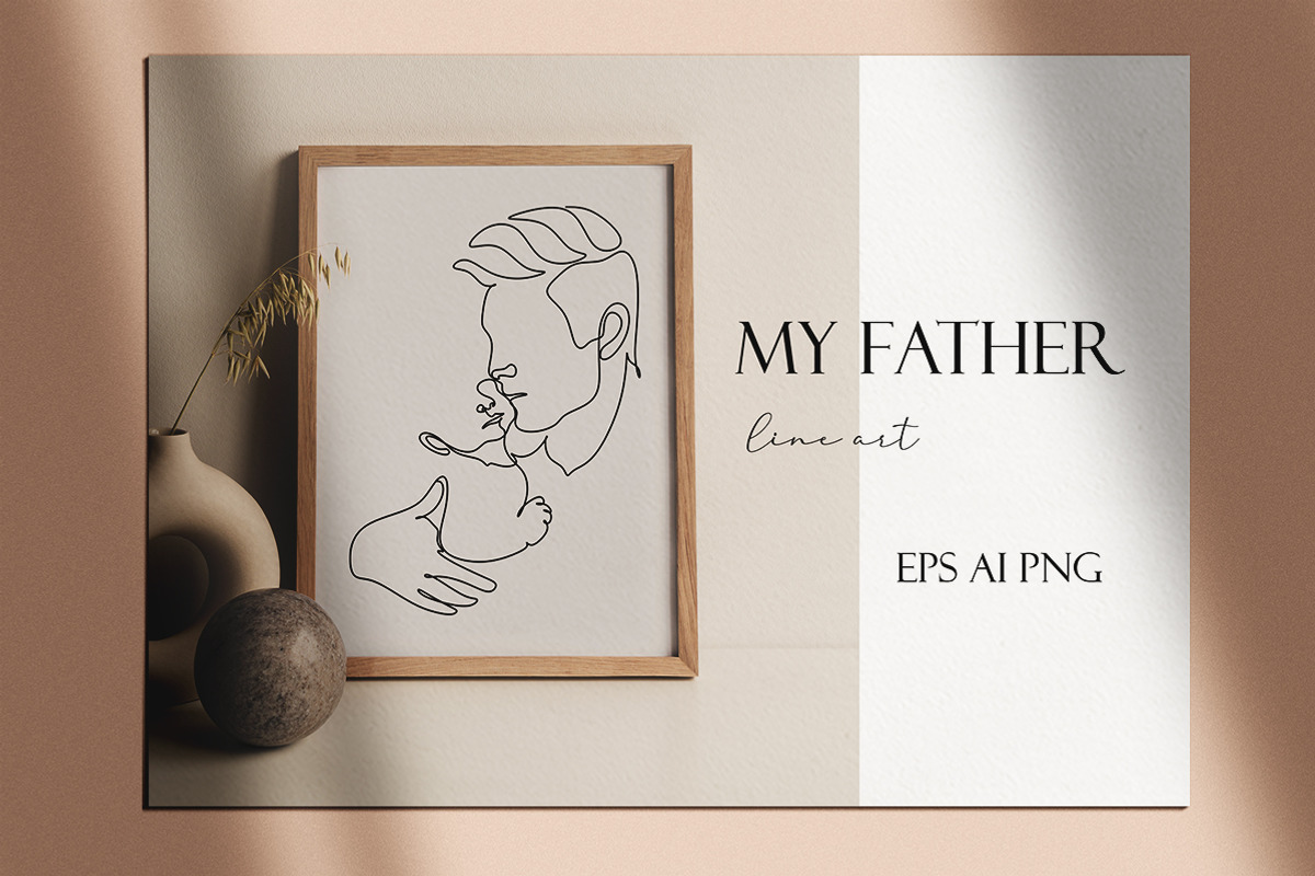 FATHER line art, a Person Illustration by velychko.ua (Photo 5 of 7)