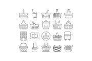 Shopping basket and cart line art, an Object Graphic by pikepicture (Thumbnail 1 of 3)