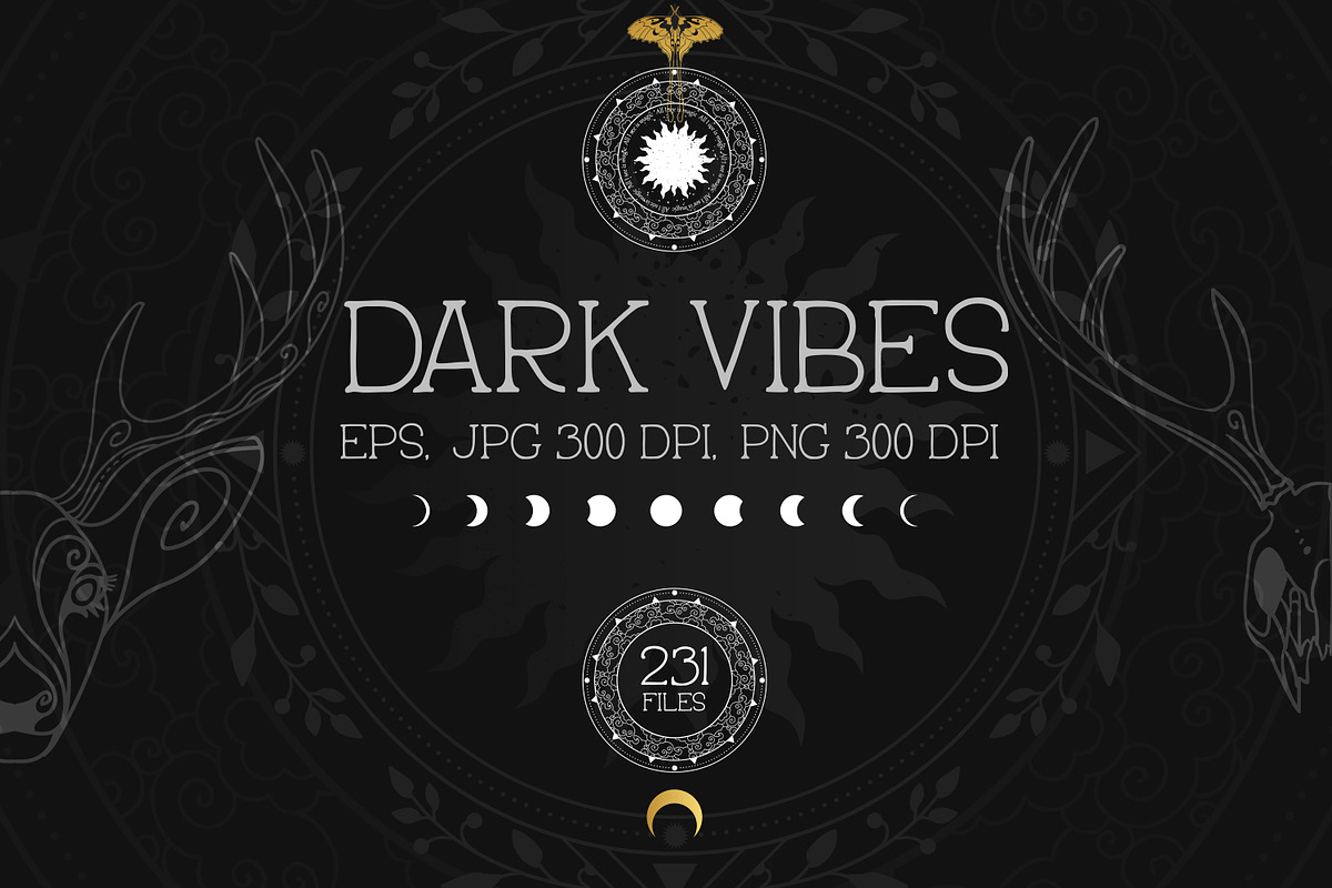 Dark vibes. Illustrations set, a Decorative Illustration by Nadia Murash (Photo 1 of 6)