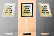 Floor Sign Holder Mockup, a Mockup by Medialoot (Thumbnail 1 of 4)