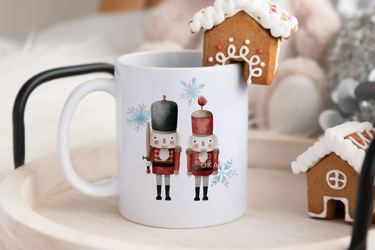 Watercolor Christmas – Santa, Elves, a Seasonal Illustration by OKArtHub (Photo 11 of 12)
