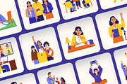 Animated Feminist Icons Illustration, a Person Illustration by Creative Stall (Thumbnail 2 of 4)