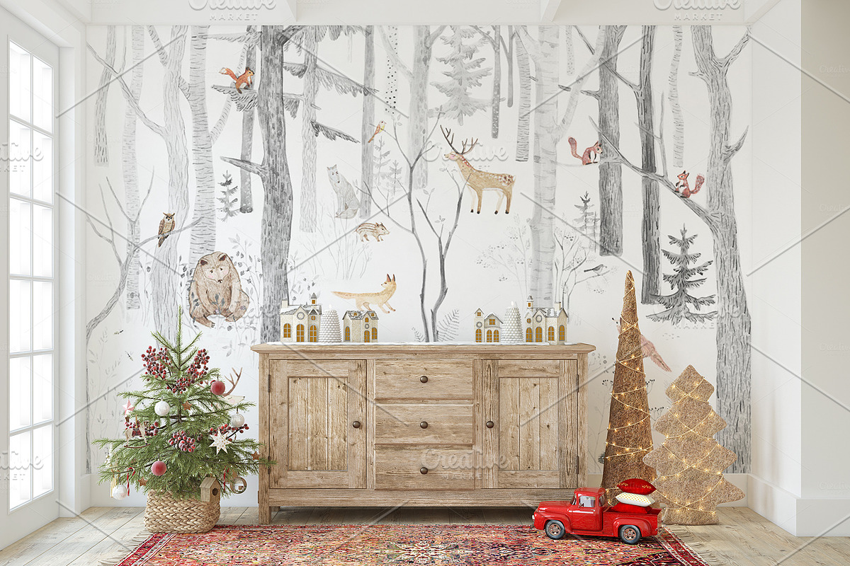 COZY CHRISTMAS Wall&Frame Mockups, a Poster Template by MyHomeMockups (Photo 10 of 12)