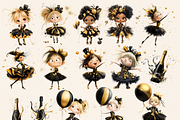 CRAZY NEW YEAR KIDS CLIPART PACK, a Person Illustration by Daring Digies (Thumbnail 4 of 7)