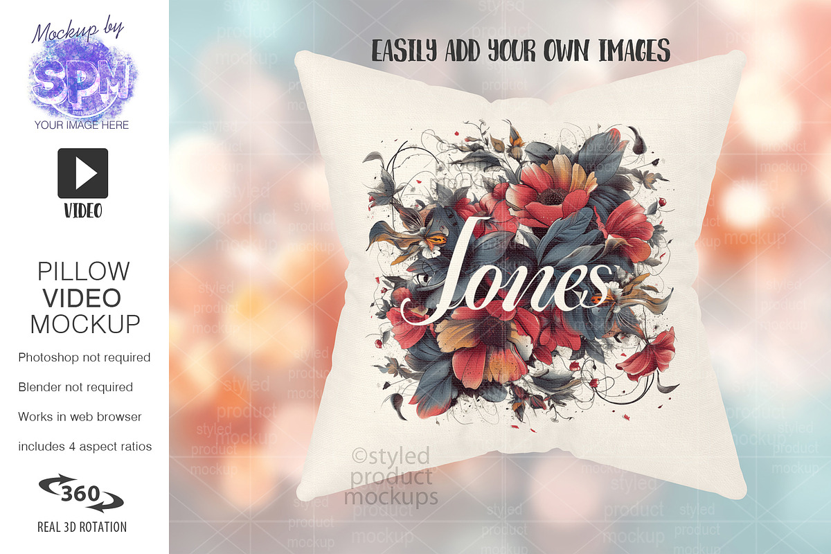 Animated Pillow Video Mockup, a Household Mockup by StyledProductMockups (Photo 13 of 15)