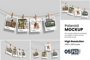 Hanging Polaroid Set Mockup, a Product Mockup by bimockup (Thumbnail 1 of 6)