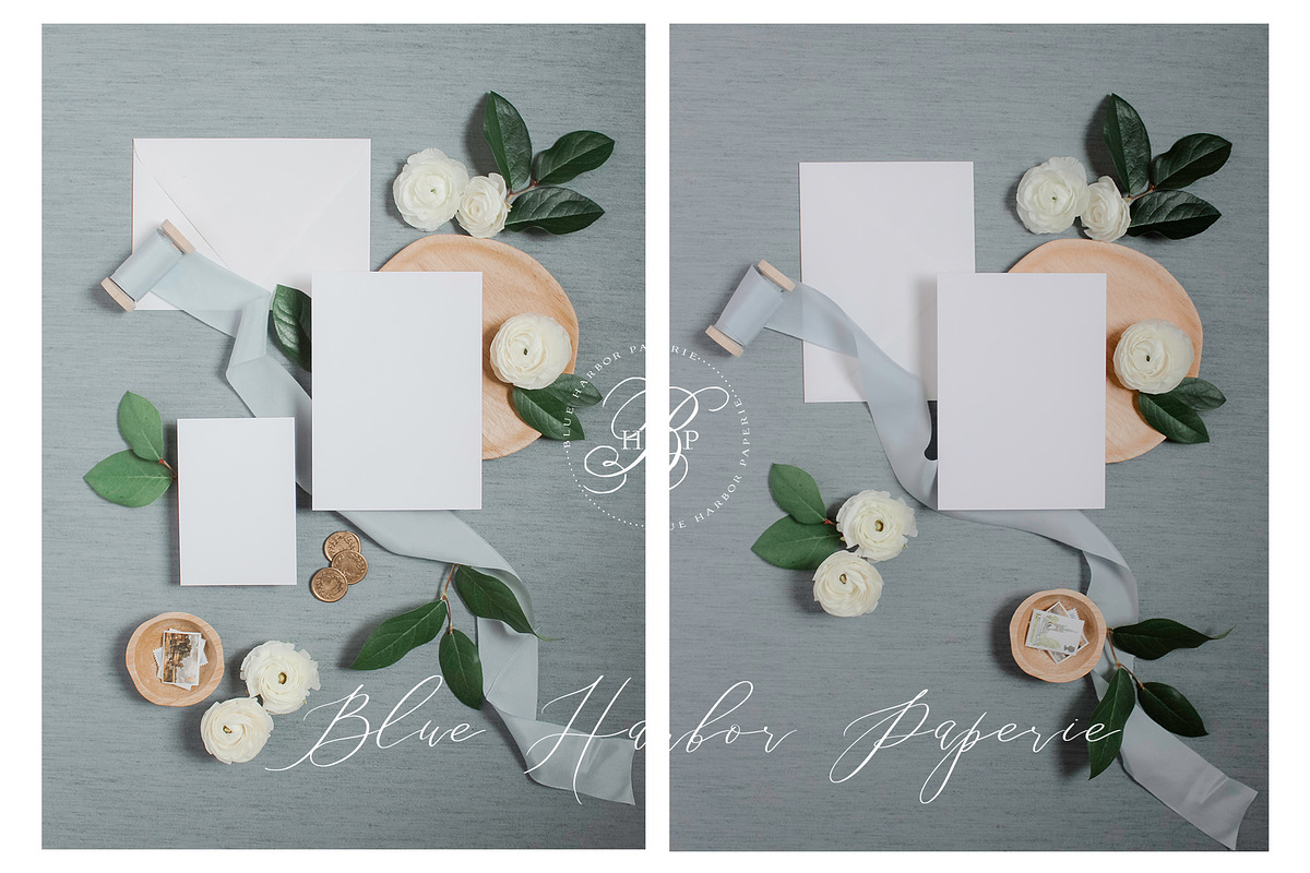 French Blue Linen Mockups, a Photo by BlueHarborPaperie (Photo 6 of 9)