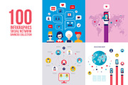 100 social network infographic set, a Person Illustration by Anttoniu (Thumbnail 3 of 5)