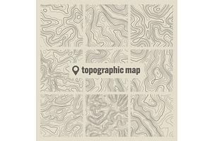 Topographic map with contour lines, an Illustration by 32pixels