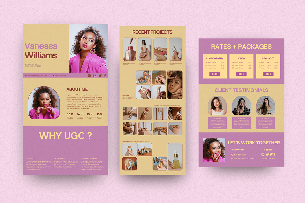 Colorful UGC Portfolio Website Canva, a Landing Page Template by The Chaos Project (Photo 4 of 8)