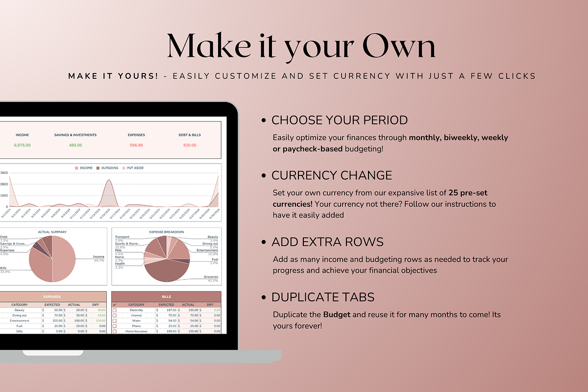 Simple Monthly Budget - Neutral, a Templates & Theme by The Creative Plans co (Photo 6 of 10)