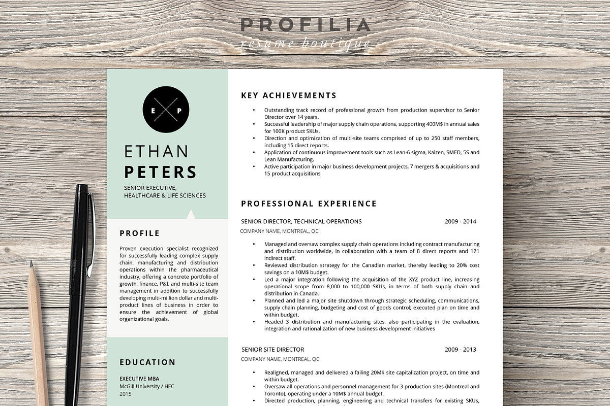 Word Resume & Cover letter Template, a Resume Template by Profilia Resume Boutique (Photo 1 of 3)