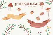 Woodland Animals Watercolor Clipart, an Animal Illustration by LeMagiqueBoutique (Thumbnail 3 of 5)