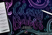 Glossy Bubbles Procreate Brush Set, a Brush Add-On by AngelfishCreative (Thumbnail 1 of 8)