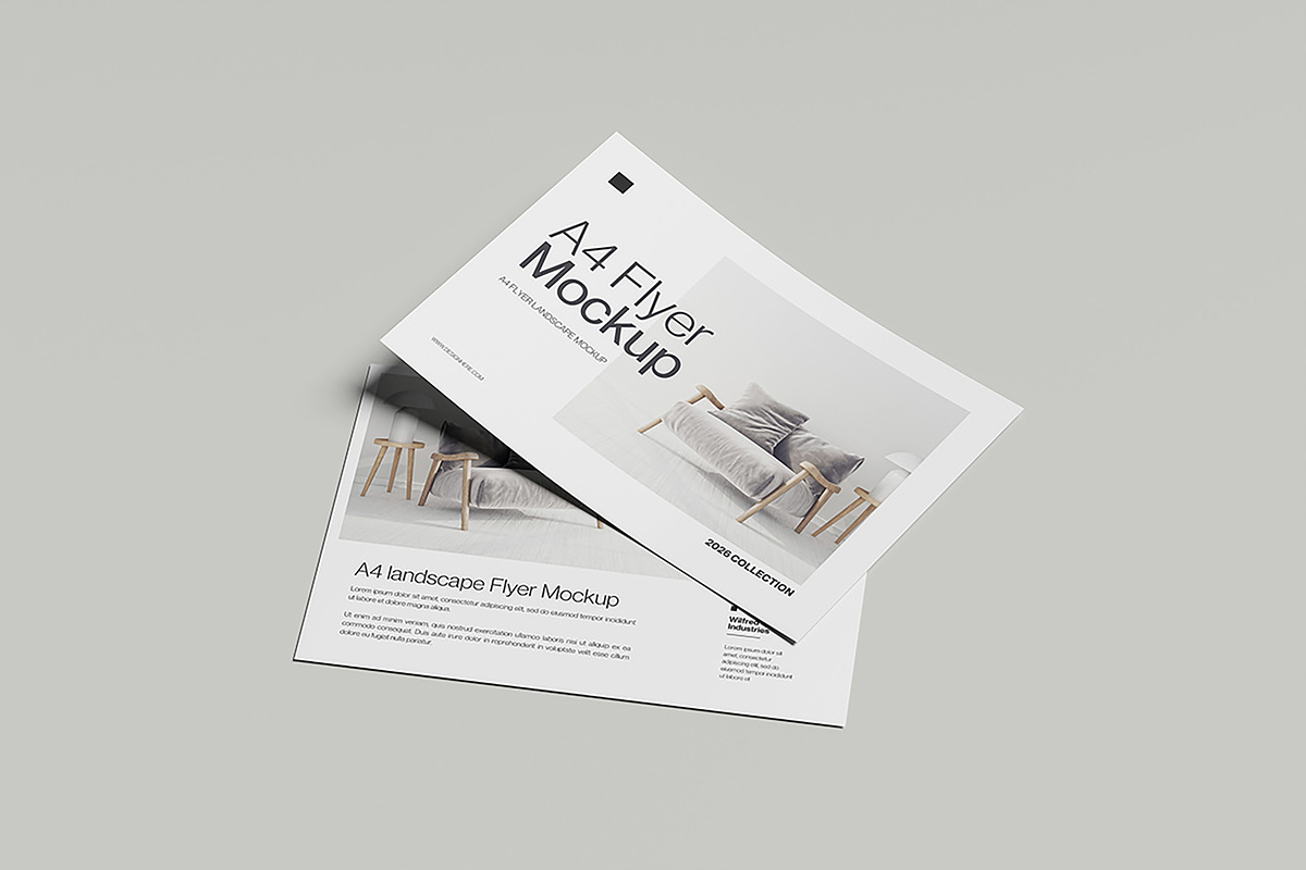 A4 Flyer Landscape Mockup, a Print Template by Difa Design (Photo 5 of 5)