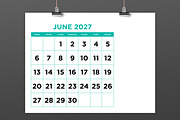 2027 Large No. Color 8.5x11 Calendar, a Stationery Template by Running With Foxes (Thumbnail 4 of 6)