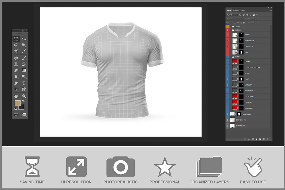 Jersey Rugby Mockup PSD, a Shirt Mockup by Bruno's Shop (Photo 3 of 5)