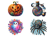 Groovy 70s Halloween Clipart, an Illustration by Pixels.Craft (Thumbnail 6 of 7)