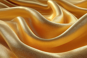 Golden Silk Fabric Waves, a Background Photo by Ales Munt
