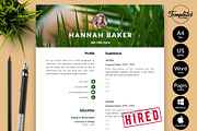 Creative CV Design / Resume - Hannah, a Resume Template by Templates Design Co. (Thumbnail 1 of 17)