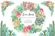 Watercolor Cactus and Succulents 2, an Illustration by BirDIY Design (Thumbnail 1 of 3)