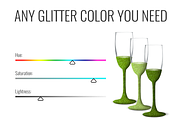 Champagne Flute Mockup w/ Glitter, a Product Mockup by SarahDesign (Thumbnail 4 of 7)
