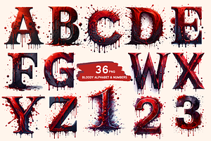 Bloody Alphabet And Numbers Bundle