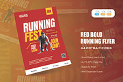 Red Bold Running - Flyer, a Flyer Template by AQR Studio (Thumbnail 1 of 2)