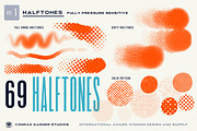 HALFTONE Brushes - Photoshop, a Brush Add-On by Conrad Garner Studios (Thumbnail 2 of 3)
