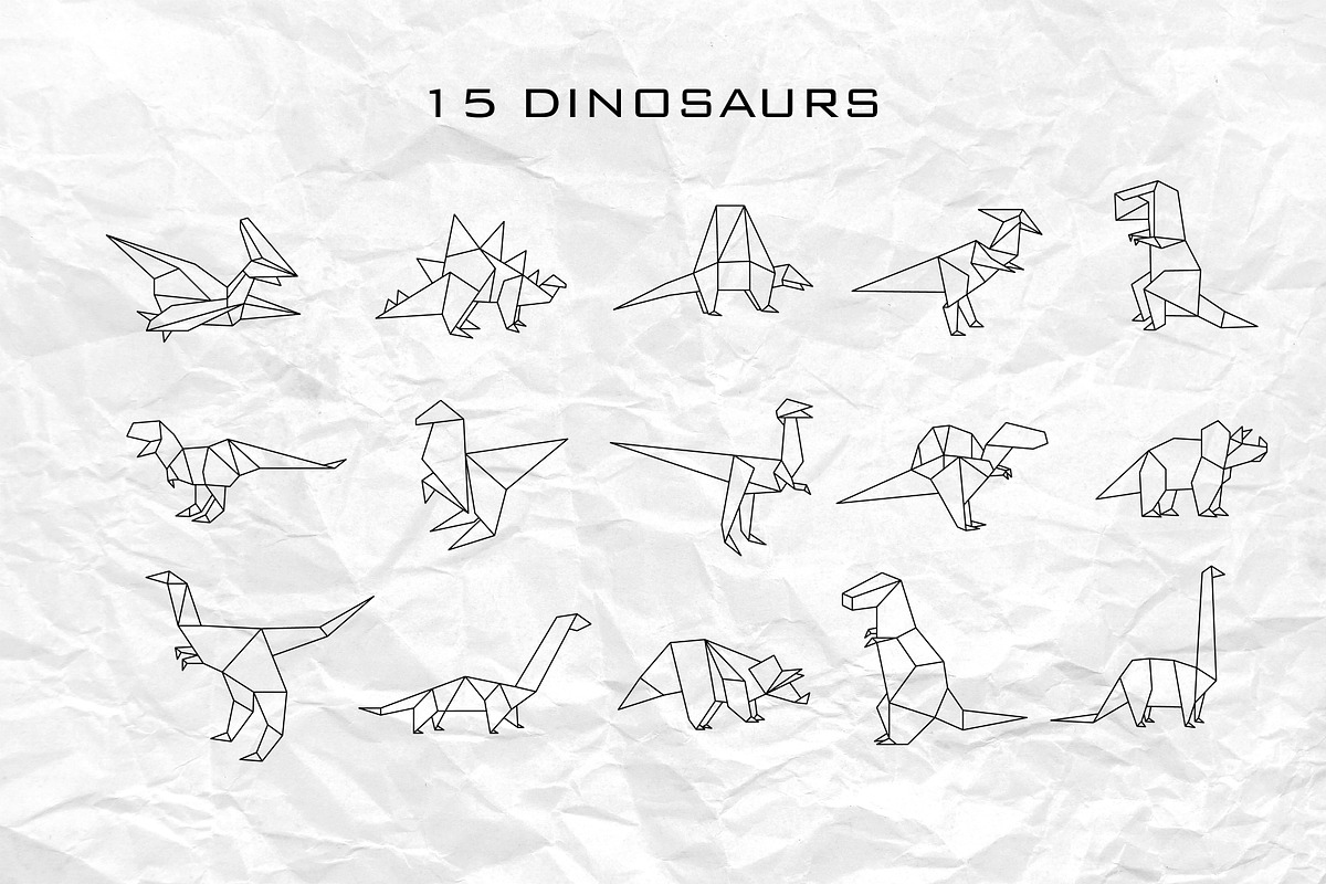 100 Geometric elements + bonus!, an Animal Illustration by Lina_Lisichka (Photo 3 of 9)