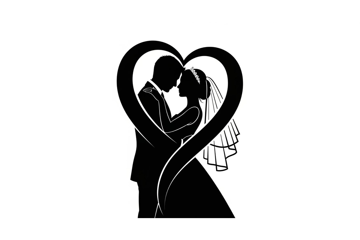 Couple Love Heart Silhouette Bundle, an Illustration by Amazin_art (Photo 38 of 51)