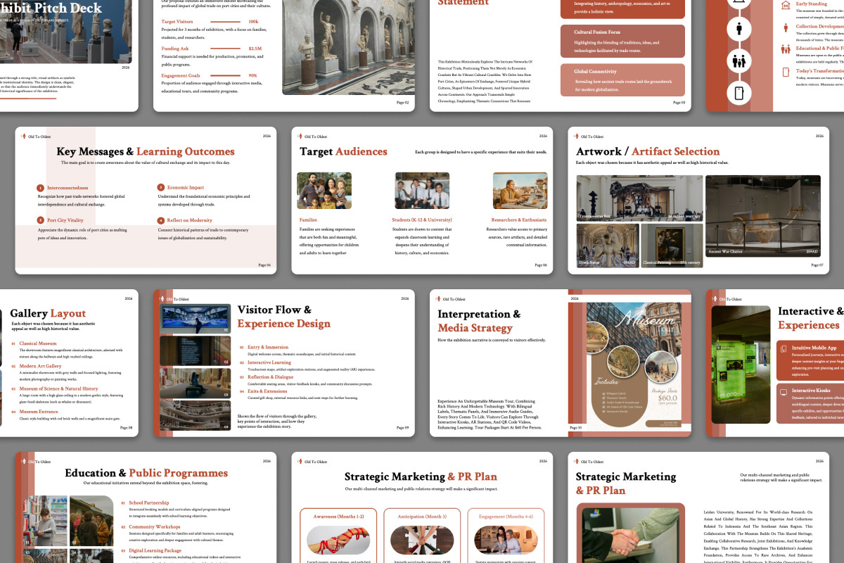 Museum & Exhibit Pitch Deck Slides preview 5