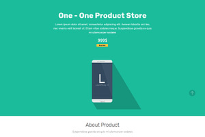 One - 1 Product Shop Template