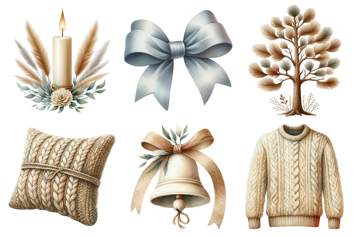 Neutral Christmas Clipart, an Illustration by Daily.Designs (Photo 5 of 5)