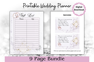 Wedding Planner Printable PNG