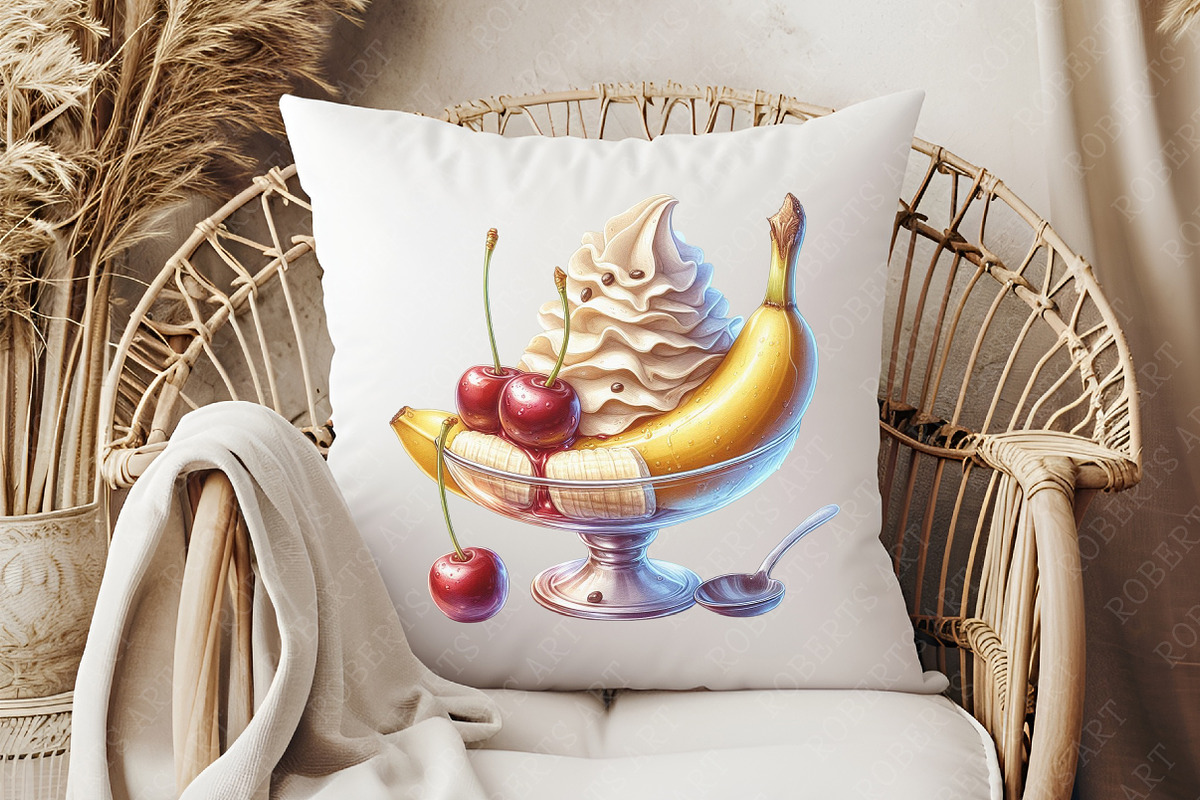 Ice Cream Watercolor Cliparts, an Illustration by RobertsArt (Photo 8 of 8)