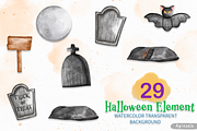 Haunted House Halloween Clipart, a Decorative Illustration by Apixsala (Thumbnail 8 of 14)