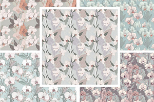 Sweet Orchids Seamless Pattern