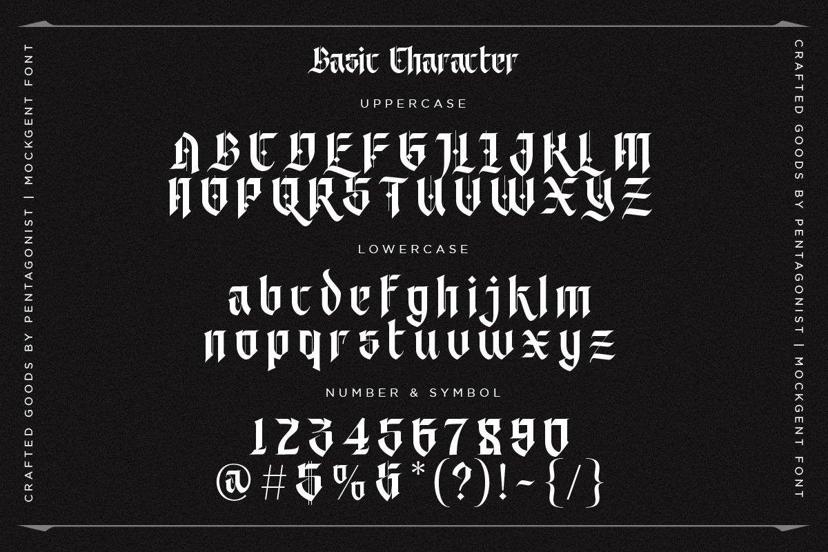 Mockgent | Blackletter Font, a Serif Font by Pentagonistudio (Photo 7 of 8)