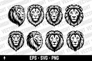 Lion head mascot, an Animal Illustration by Vectorhight