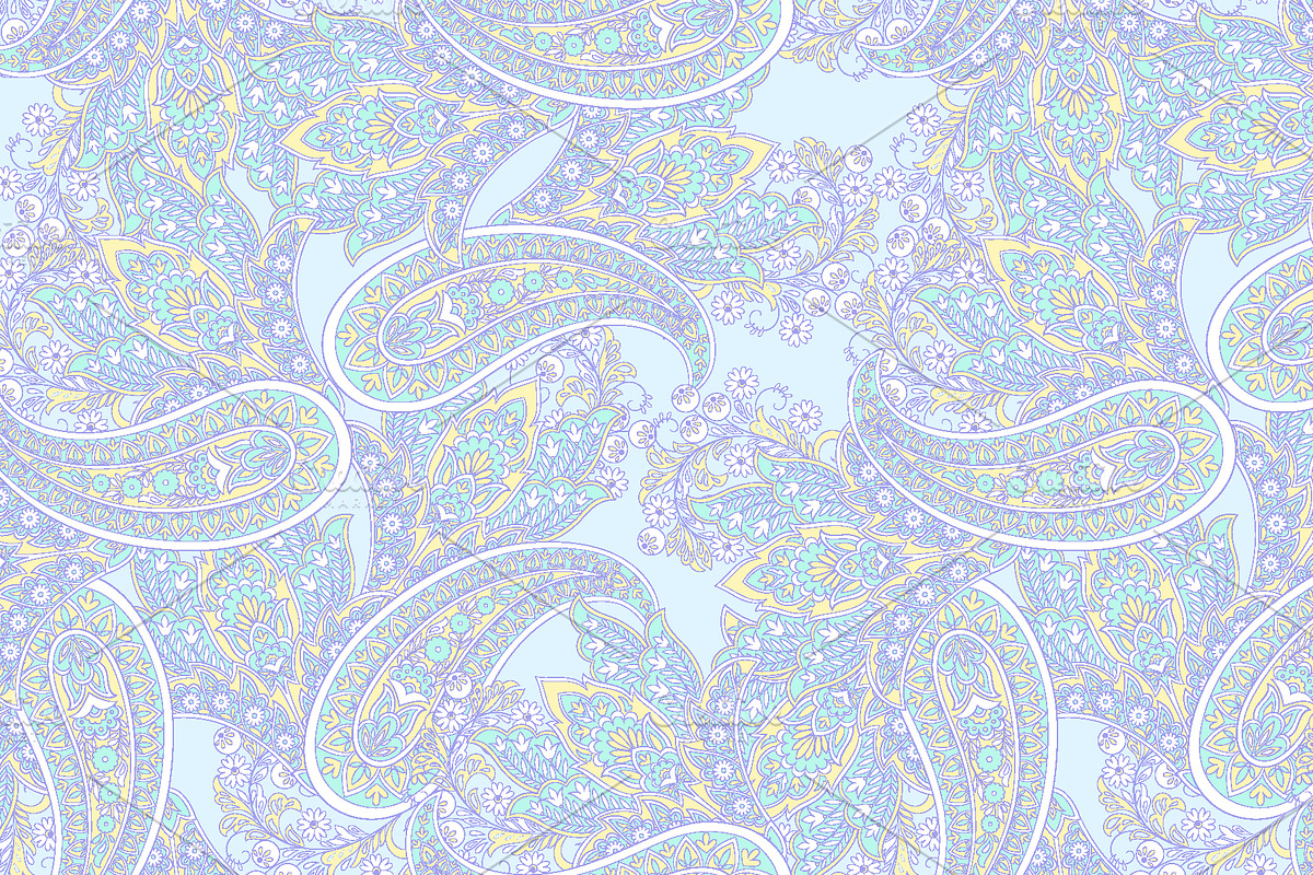6 Fabric paisley patterns, a Pattern Graphic by antalogiya (Photo 6 of 7)