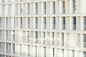 Repetitive white balcony facade, an Architecture Photo by SkyNext
